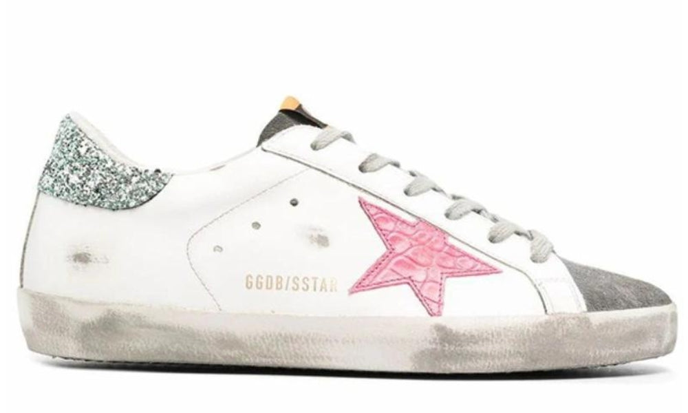 Golden Goose Wmns Superstar 'White Light Gray Pink'