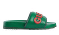 Gucci  Leather Logo Slides - ARABIA LUXURY