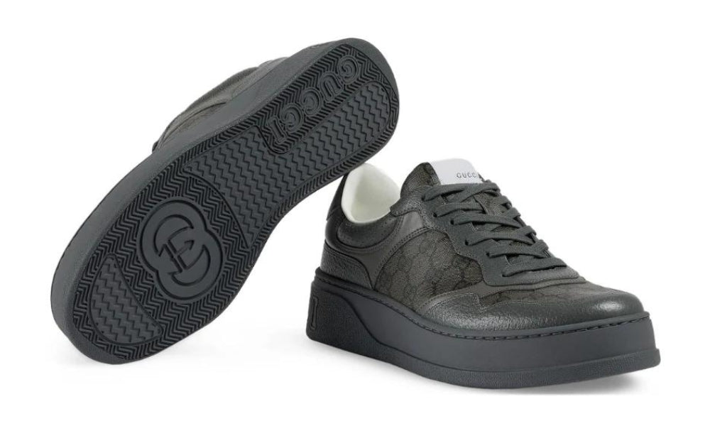 Gucci Lace Up Sneaker 'GG Monogram - Grey' - ARABIA LUXURY