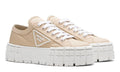 Prada Gabardine Wheel Platform 'Light Brown' - ARABIA LUXURY