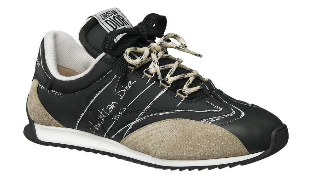 Dior D-Sketch Sneaker "Black Nylon and Calfskin" - 