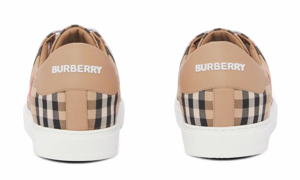 Burberry Vintage Check lace-up sneakers - ARABIA LUXURY