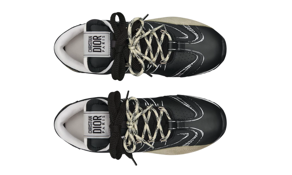 Dior D-Sketch Sneaker "Black Nylon and Calfskin" - 