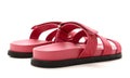 HERMES Suede Goatskin Womens Chypre Sandals 38 Rose Aphrodite - ARABIA LUXURY