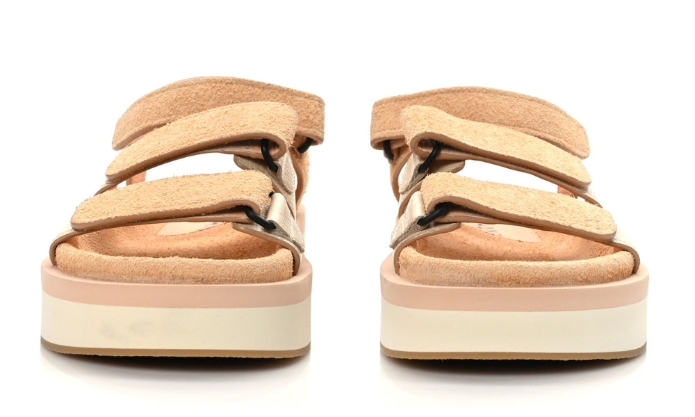 CHANEL Suede Calfskin Velcro "Beige" - ARABIA LUXURY