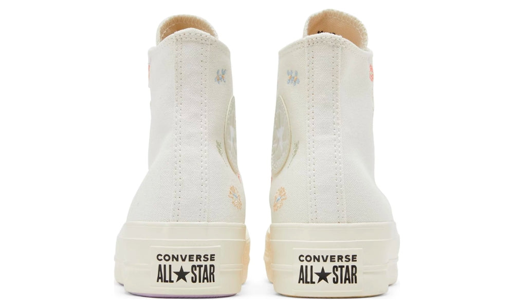 Converse Chuck Taylor All Star Lift Platform 'Embroidered Floral - Egret' - ARABIA LUXURY