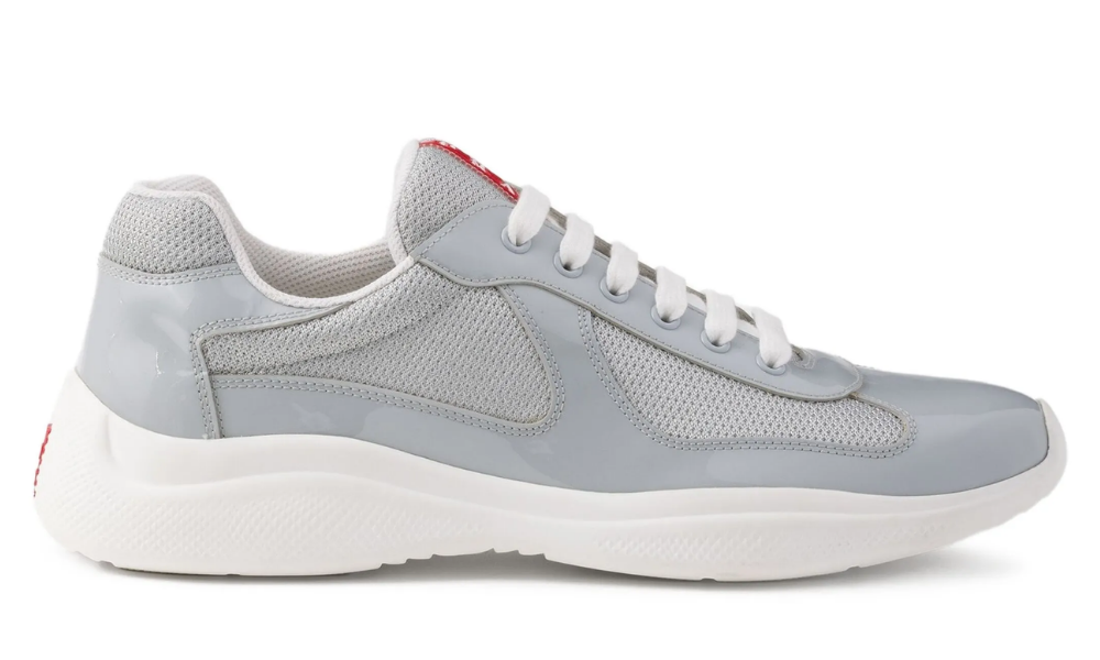 Prada America's Cup chunky-sole lace-up  "Light Grey" - 