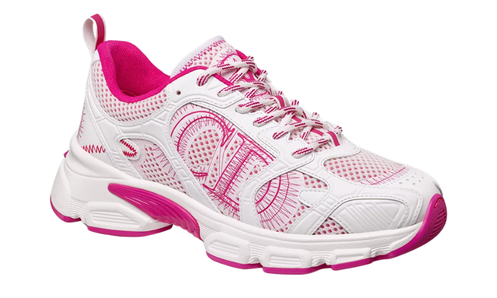 Dior Chrono Sneaker "White and Fuchsia Mesh " - 