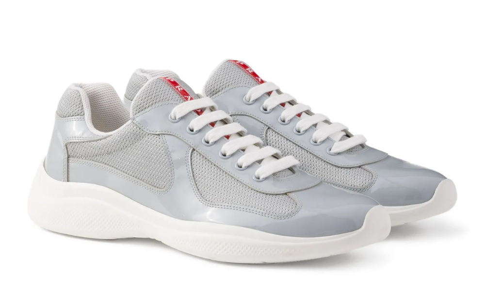 Prada America's Cup chunky-sole lace-up  "Light Grey" - 