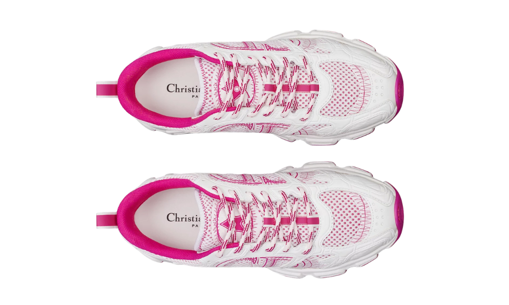 Dior Chrono Sneaker "White and Fuchsia Mesh " - 