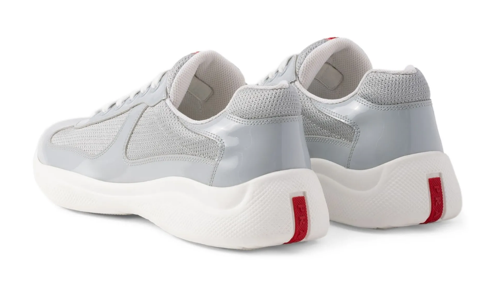 Prada America's Cup chunky-sole lace-up  "Light Grey" - 