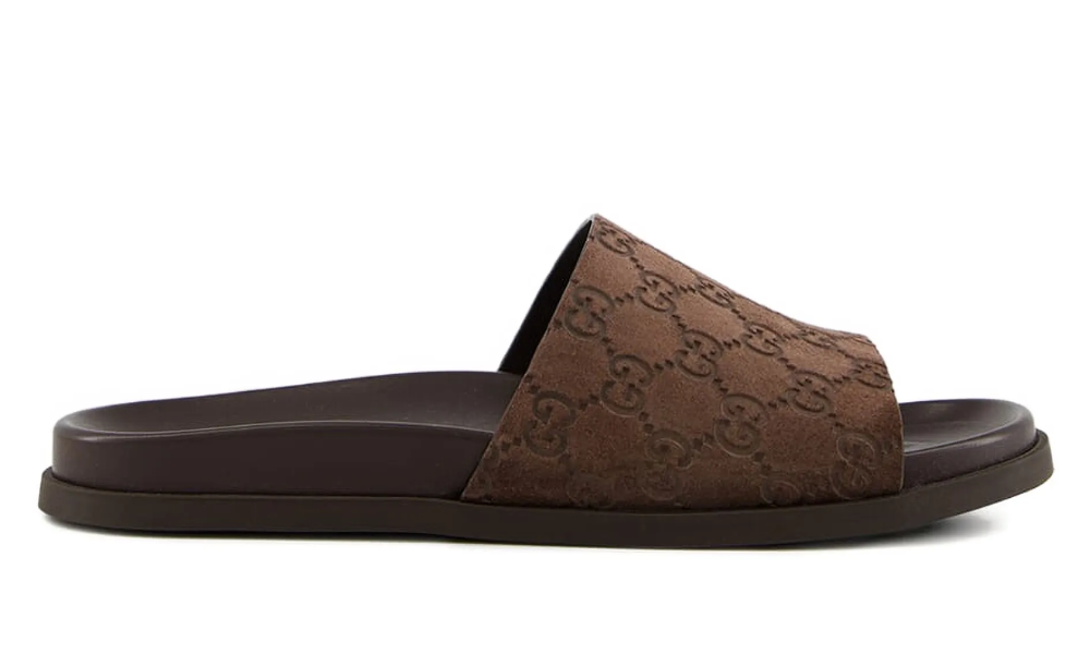 Gucci Suede Sandals "Earth Brown" - 