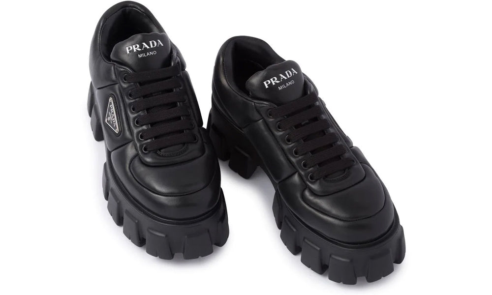 Prada Soft 55mm leather lace-up shoes - ARABIA LUXURY