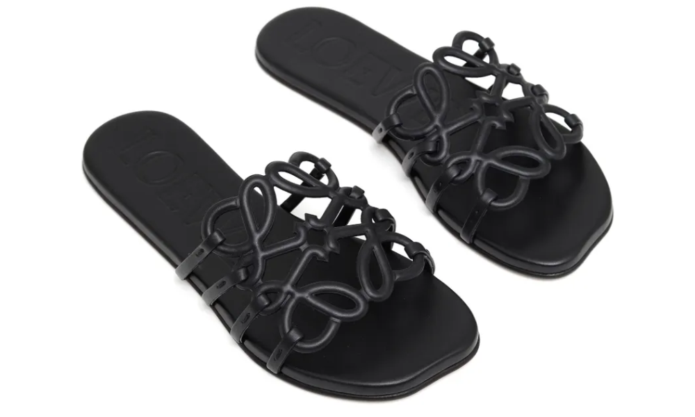 Loewe Petal Anagram slides "Black" - 