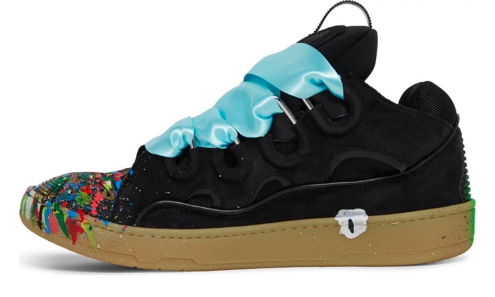 Gallery Dept. x Lanvin Curb Sneakers 'Paint Drip - Black' - ARABIA LUXURY