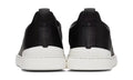 ZEGNA Black Leather Triple Stitch Sneakers - ARABIA LUXURY