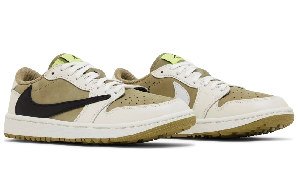 Travis Scott x Air Jordan 1 Low Golf 'Neutral Olive' - ARABIA LUXURY