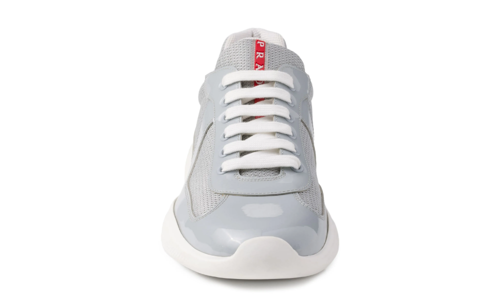Prada America's Cup chunky-sole lace-up  "Light Grey" - 