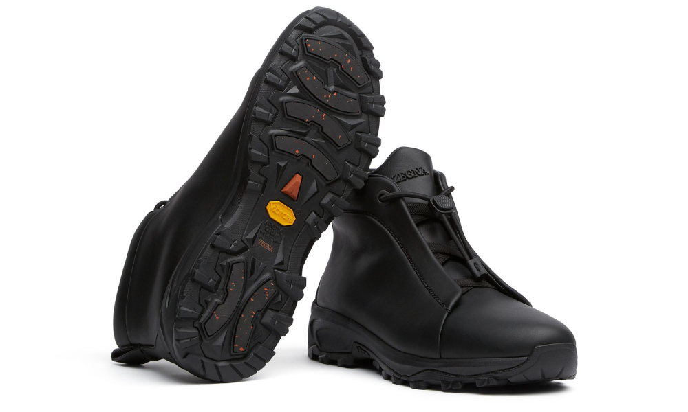 Zegna Triple Stitch Vetta suede "Black" - 
