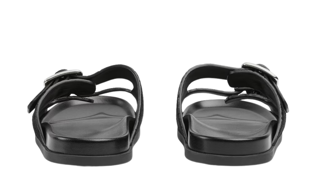 Gucci slide sandal "Black GG suede" - 