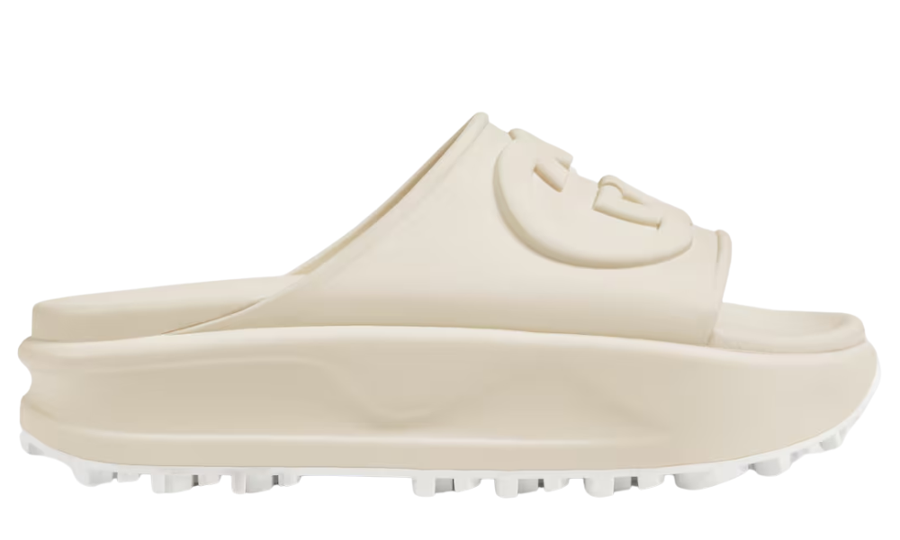 Gucci Sandal With Interlocking G "Off-White Rubber" - 