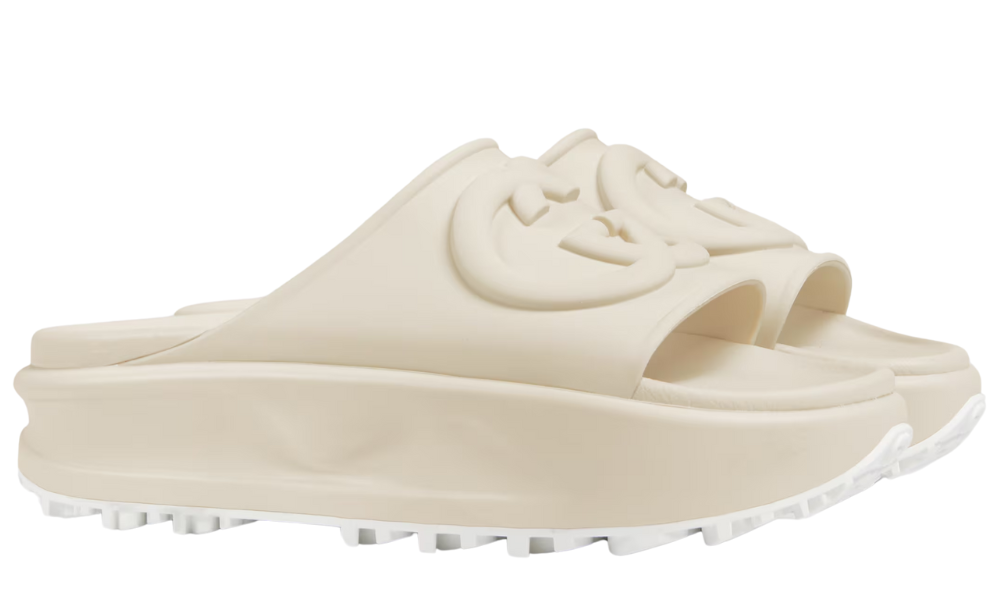 Gucci Sandal With Interlocking G "Off-White Rubber" - 