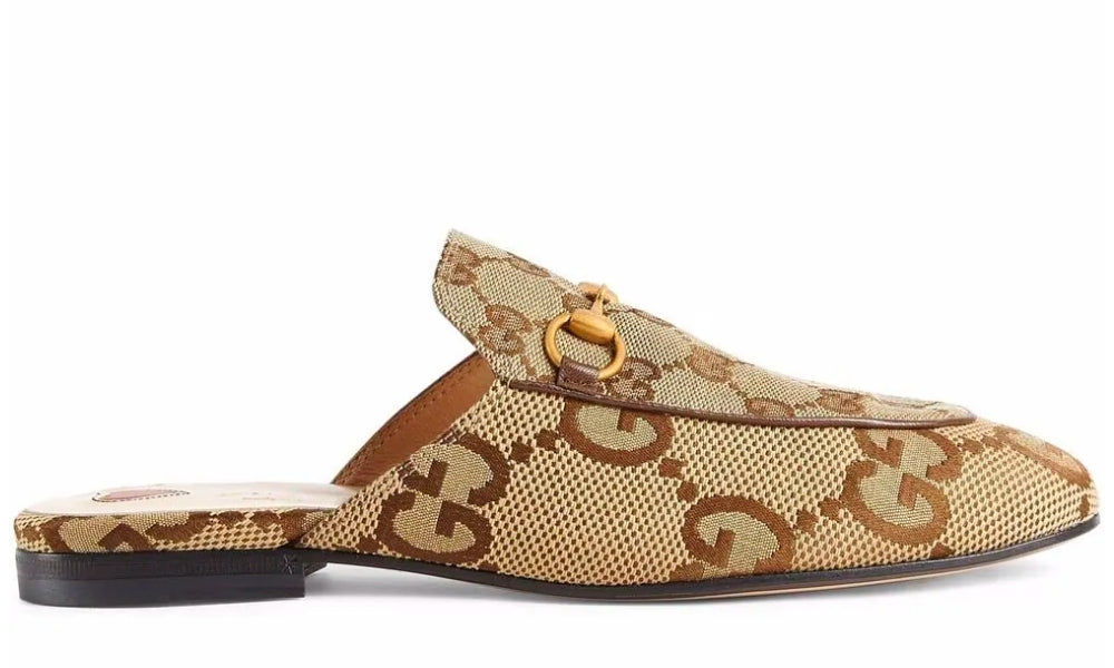 Gucci Princetown monogram mules - ARABIA LUXURT