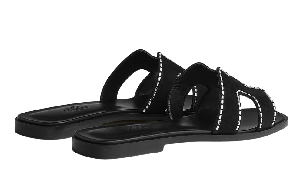 HERMES Oran Sandal "Black" - ARABIA LUXURY