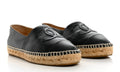 CHANEL Lambskin CC Espadrilles 38 'Black' - ARABIA LUXURY