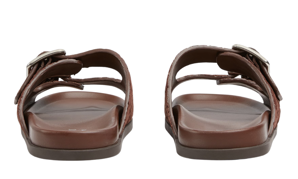 Gucci slide sandal "Brown GG suede" - 