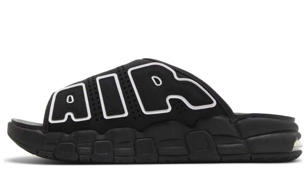 Air More Uptempo Slide ‘Black - Black Sole’ - ARABIA LUXURY