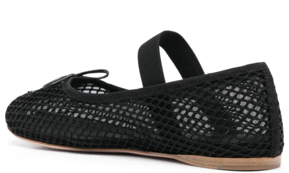 Miu Miu mesh-design ballet flats "Black" - 