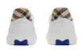 Burberry  Leather and Check Terrace Sneakers  