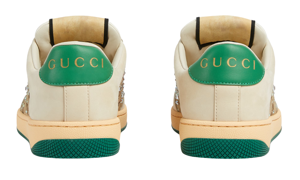 Gucci Screener 'GG Monogram Crystal - Ivory Green' -