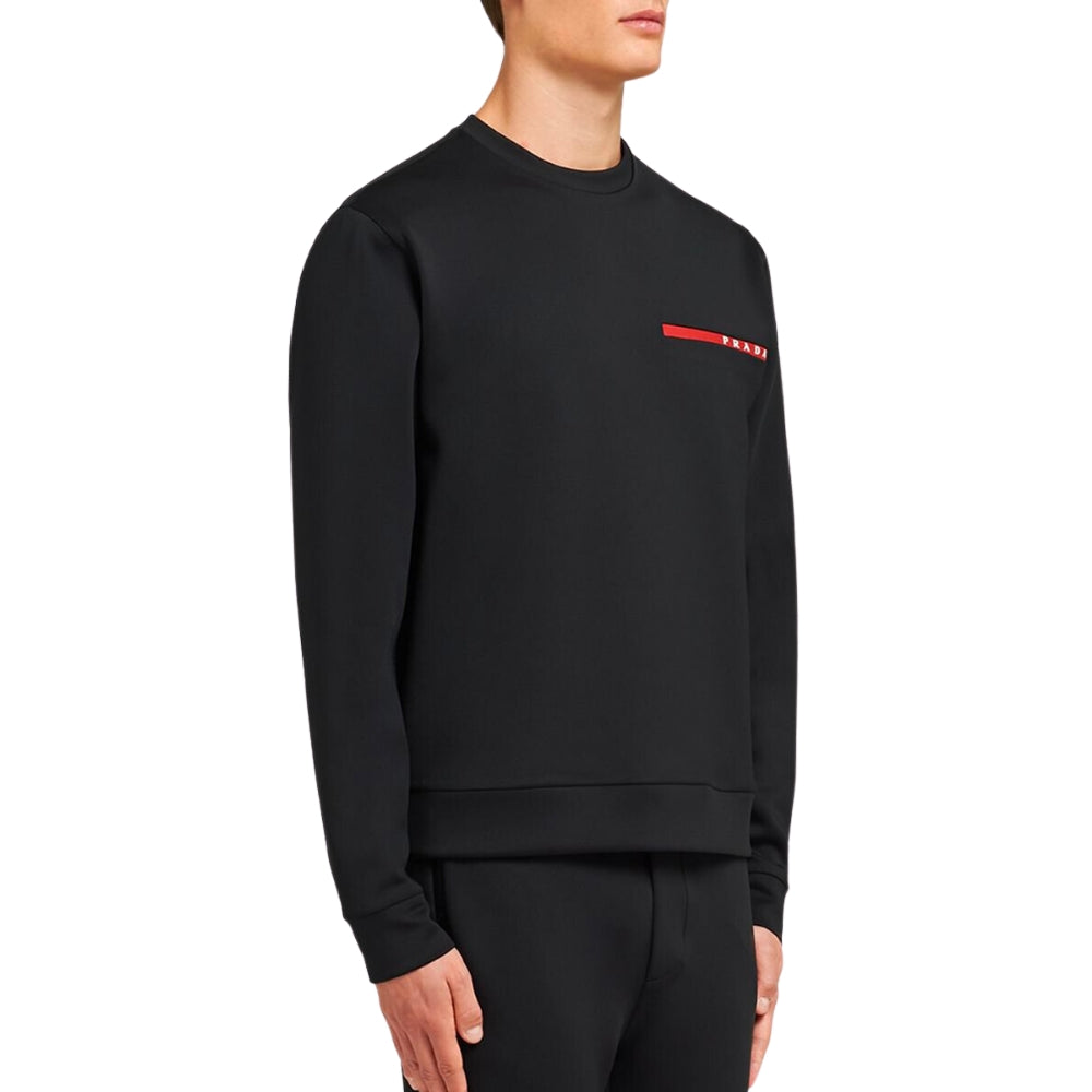 Prada Technical Crew Neck Sweater - Black
