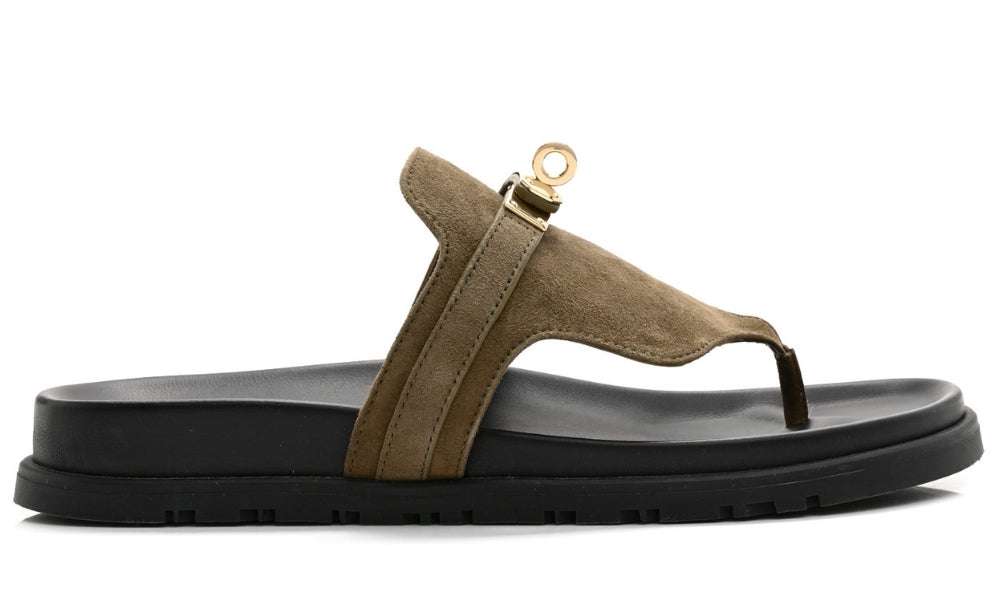 HERMES Empire sandal "Green" - ARABIA LUXURY