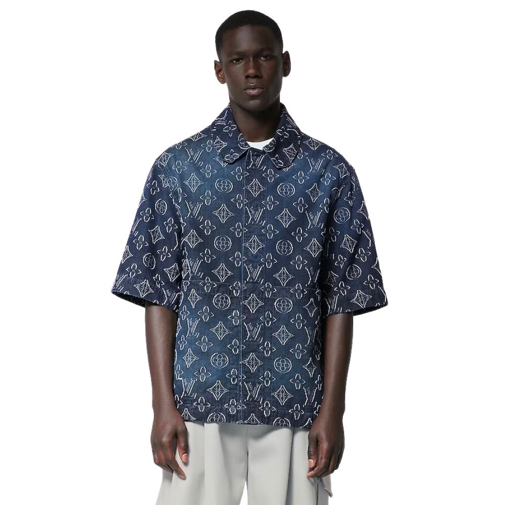 Louis Vuitton Monogram Short-Sleeved Chambray Shirt