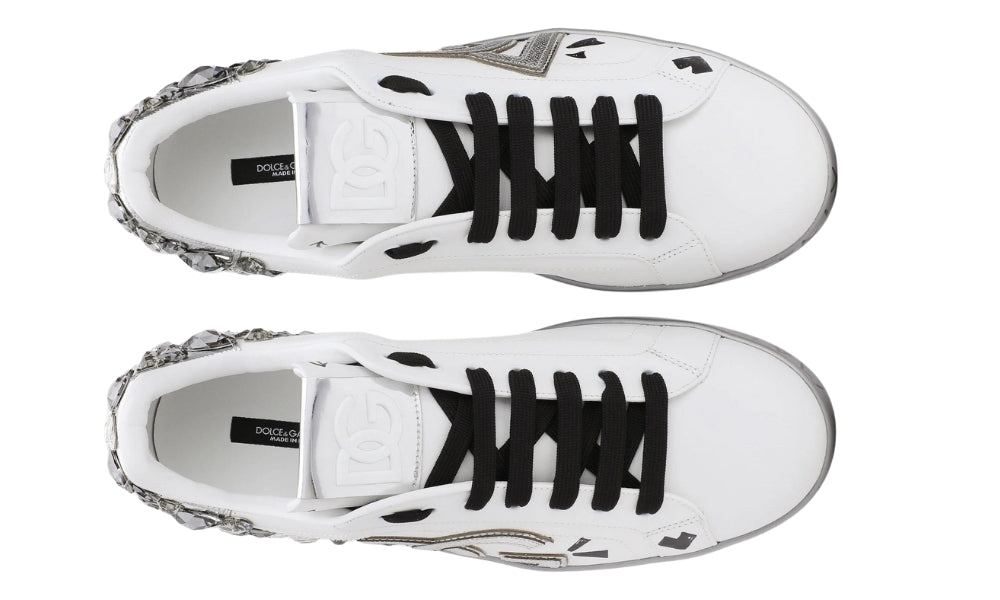 DOLCE & GABBANA  White ‘Portofino’ Sneakers - ARABIA LUXURY