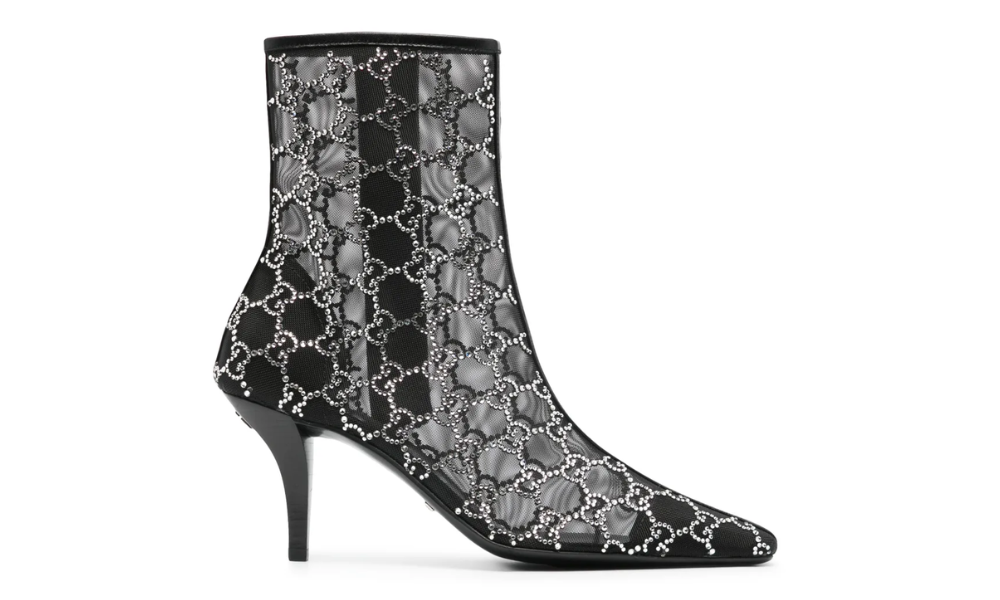 Gucci 85mm Gg-motif Ankle Boots "Black" - 