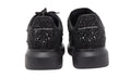 Alexander McQueen oversized Black Crystal Embellished Leather Oversized Sneakers - ARABIA LUXURY