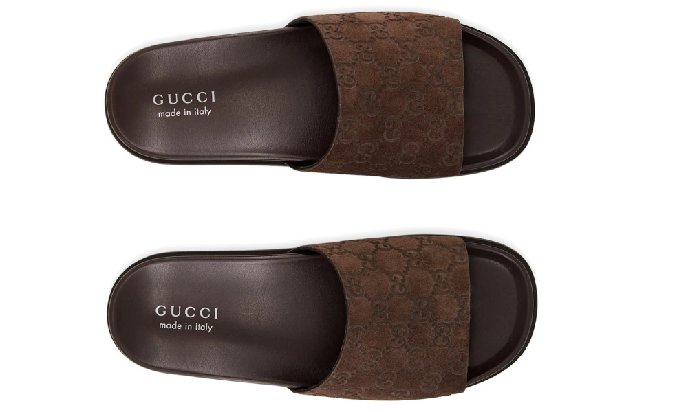 Gucci Suede Sandals "Earth Brown" - 