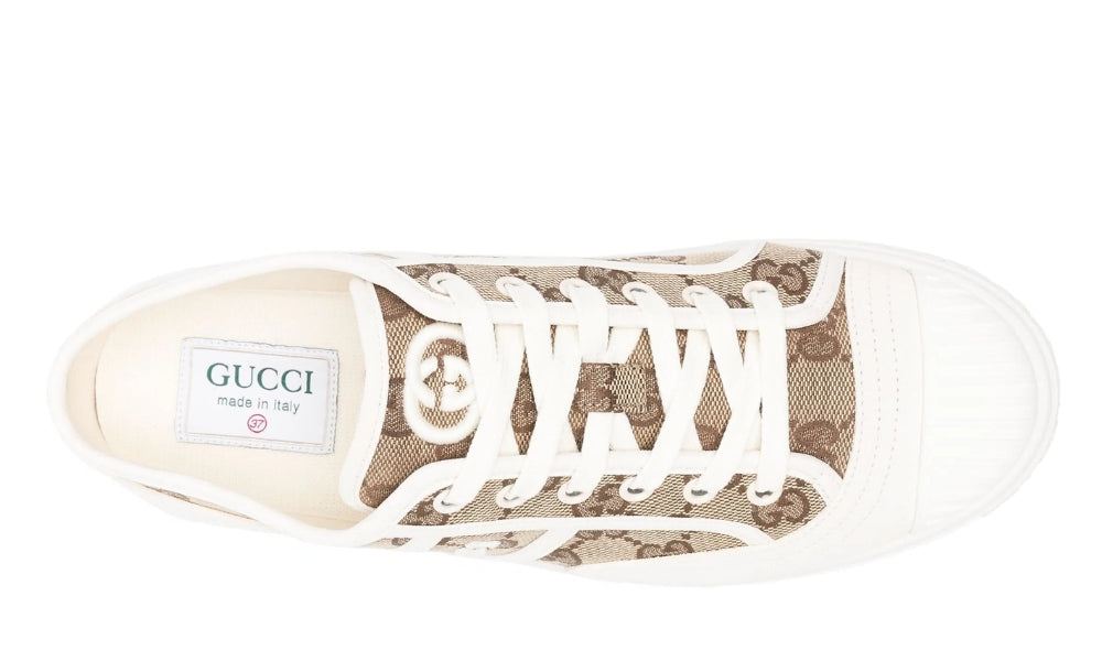 Gucci Supreme canvas sneakers "White/Beige" - ARABIA LUXURY