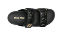 Miu Miu Matelassé Nappa Leather Slides 