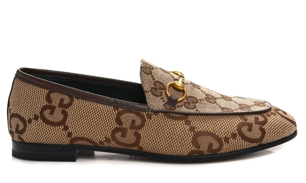 Women's Maxi GG Gucci Jordaan Loafer 'Camel Ebony' - ARABIA LUXURT