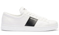 Prada brushed leather sneakers 'White Black' - ARABIA LUXURY