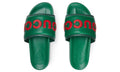 Gucci  Leather Logo Slides - ARABIA LUXURY