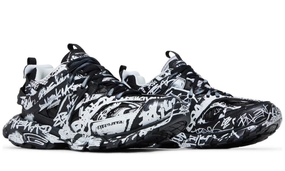 Balenciaga Track Sneaker 'Graffiti - Black White' - ARABIA LUXURY