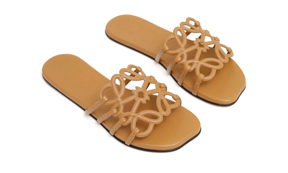 Loewe Petal Anagram slides "Camel Brown" - 