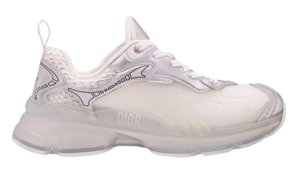 Dior Vibe Sneaker "White Mesh and Silver-Tone" - ARABIA LUXURY