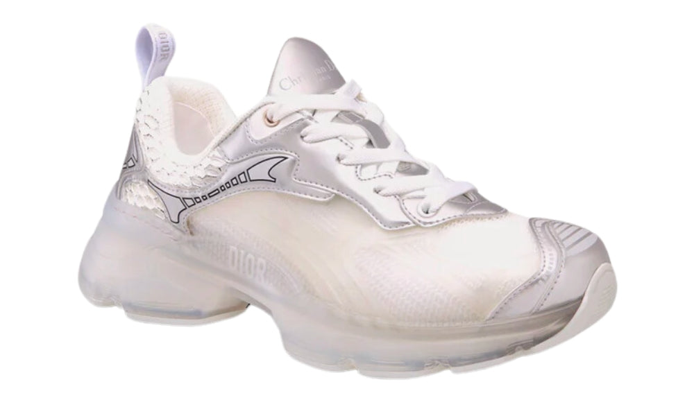 Dior Vibe Sneaker "White Mesh and Silver-Tone" - ARABIA LUXURY